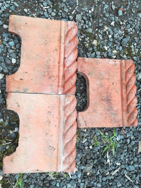 Red Rope Edgers Red Rope Edgings Qty84 - Olde School Architectural Antiques