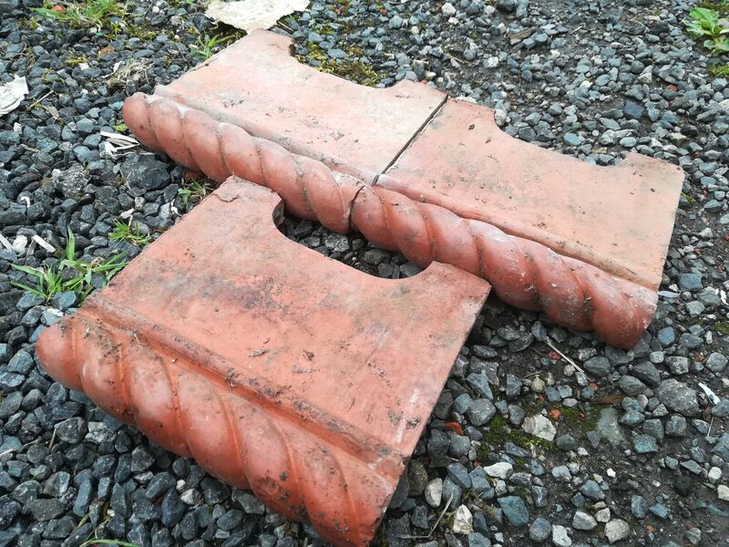 Red Rope Edgers Red Rope Edgings Qty84 - Olde School Architectural Antiques