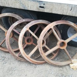 19" Cast Iron Wheels Set Of 4