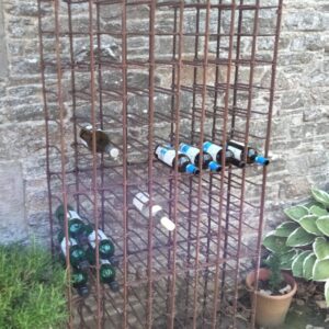 wrought iron wine rack